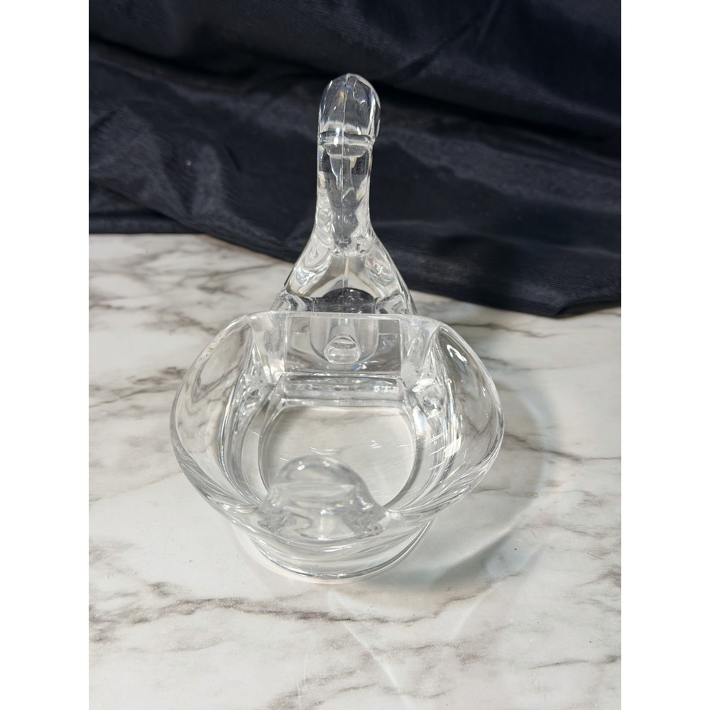 VTG‎ MCM Clear Acrylic Lucite Swan Guest Towel Holder Soap Dish Stand (2921) - Picture 3 of 8